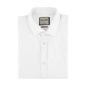 Camisa de Linho Manga Curta - Ocean
